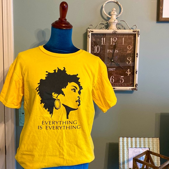 None Tops - 🎤BOGO 🛍 • “Everything is Everything” T-Shirt (Yellow) Large